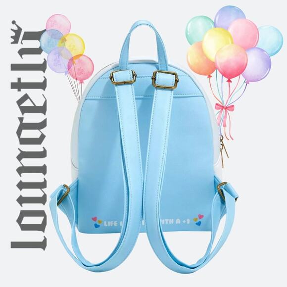 NWT Loungefly Disney Pixar Up Carl & Ellie Hearts Mini Backpack main image 3